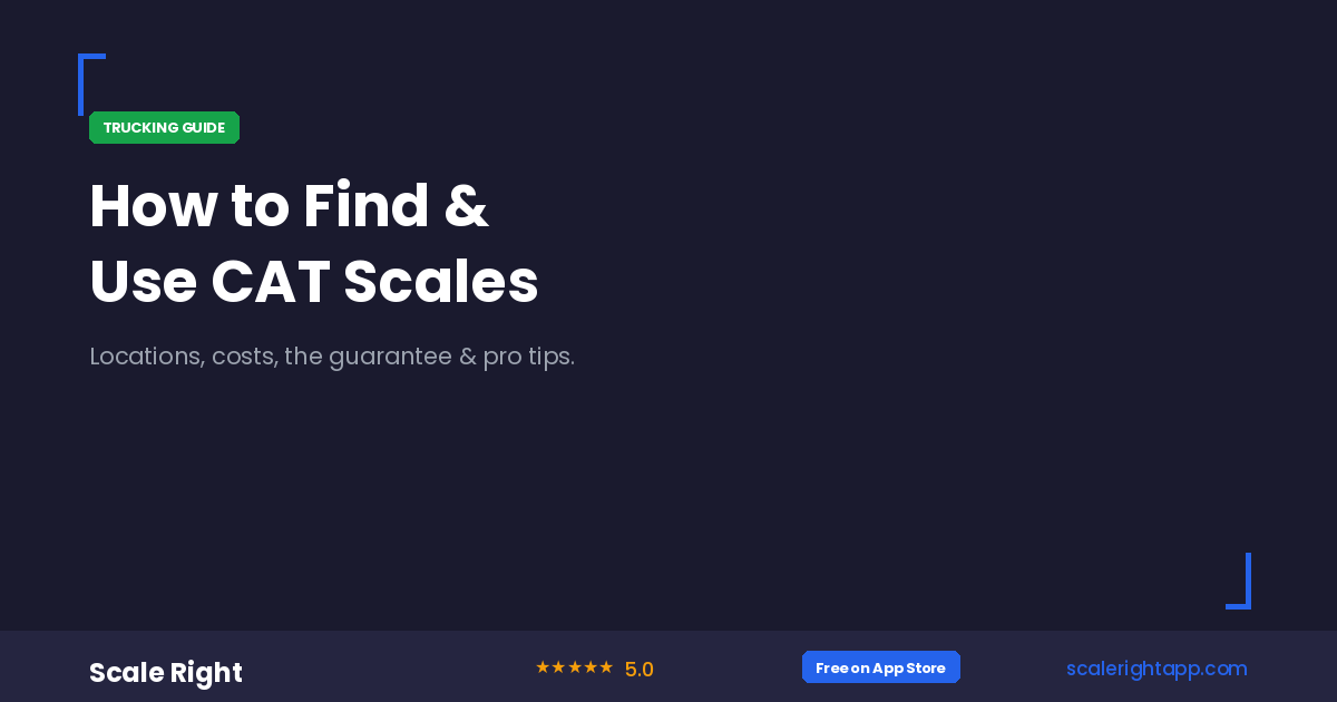 How to Find CAT Scales Near You — Locations, Costs & Tips